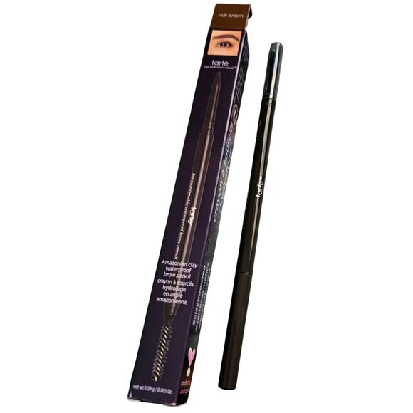 Tarte Rich Brown Waterproof Brow Pencil & Spoolie Dual Ended Vegan Cruelty-Free - Picture 1 of 2